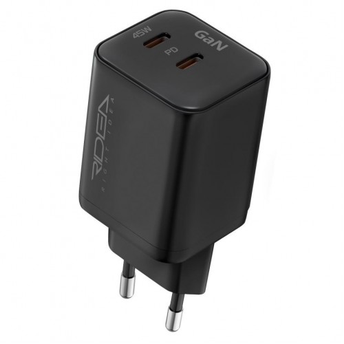 Мережевий Зарядний Пристрій Ridea RW-GaN45PP2C Prime Pro 2Type-C PD&QC 45W