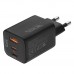 Мережевий Зарядний Пристрій Ridea RW-GaN65PM2CA Prime Max 2Type-C+1USB PD&QC 65W