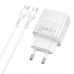 Сетевое Зарядное Устройство Hoco CS112A 1USB/1USB-C QC/PD 30W+Type-C to Type-C