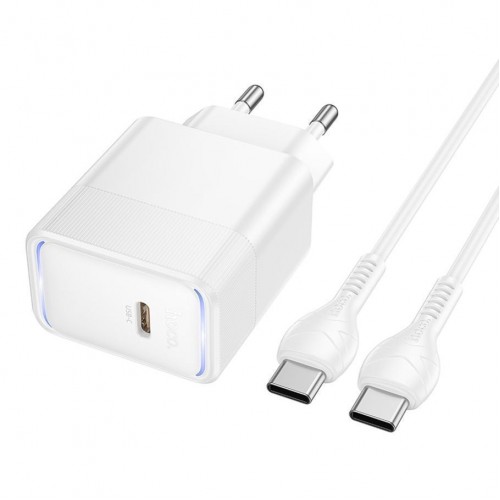 Мережевий Зарядний Пристрій Hoco CS113A 1USB-C PD3.2 40W/60W+Type-C to Type-C