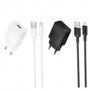 Мережевий Зарядний Пристрій Borofone BAS71A 1USB 2.1A+USB to Micro М'ята упаковка Мережевий Зарядний Пристрій Borofone BAS71A 1USB 2.1A+USB to Micro М'ята упаковка