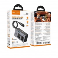 Автомобільний Інвертор Hoco Z66 2-Socket/1USB-C PD30W/2USB QC18W Total 200W/66W Автомобільний Інвертор Hoco Z66 2-Socket/1USB-C PD30W/2USB QC18W Total 200W/66W