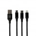Кабель USB WUW X208 IP+C+M 3-in-1