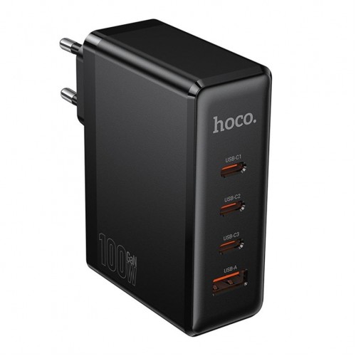 Мережевий Зарядний Пристрій Hoco N85 3USB-C/1USB PD100W GAN
