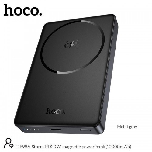 Універсальна Мобільна Батарея Power Bank Hoco DB98A Storm PD20W Wireless magnetic 10000mAh
