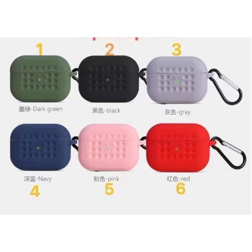 Футляр Silicone Fashion Case with Hook для Airpods Pro М'ята упаковка