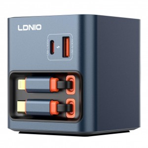 Мережевий Зарядний Пристрій LDNIO Q16 1USB-A/1USB-C GAN 100W+Type-C/IP 0.8m Мережевий Зарядний Пристрій LDNIO Q16 1USB-A/1USB-C GAN 100W+Type-C/IP 0.8m