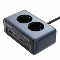Мережевий Подовжувач LDNIO SE3 1USB-A/2USB-C/2-Sockets GAN PD45W 2m Мережевий Подовжувач LDNIO SE3 1USB-A/2USB-C/2-Sockets GAN PD45W 2m