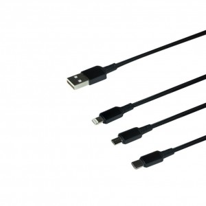 Кабель USB Borofone BX72 3-in-1 IP+Type-C+Micro Кабель USB Borofone BX72 3-in-1 IP+Type-C+Micro