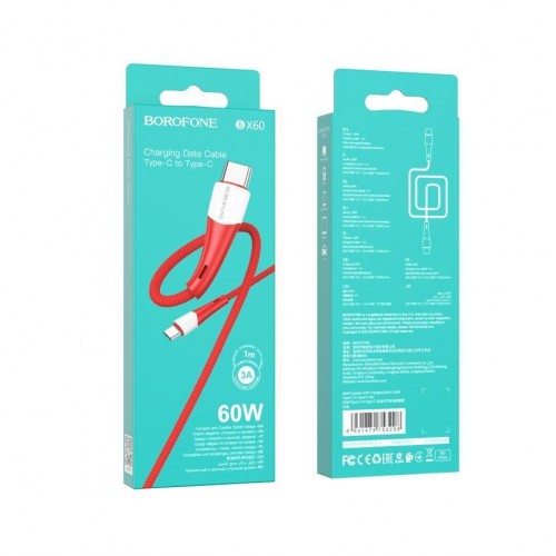 Кабель USB Borofone BX60 Superior 60W Type C to Type C