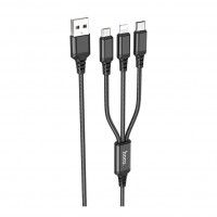 Кабель USB Hoco X76 3-in-1 IP+Type-C+Micro 2A Кабель USB Hoco X76 3-in-1 IP+Type-C+Micro 2A
