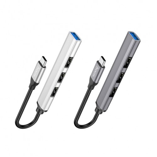 Хаб USB Hoco HB26 4 in 1 adapter(Type-C to USB3.0+USB2.0*3)
