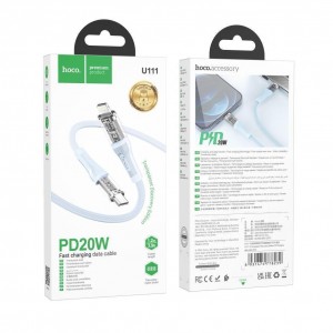 Кабель USB Hoco U111 Transparent Discovery Edition PD20W Type C to Lightning Кабель USB Hoco U111 Transparent Discovery Edition PD20W Type C to Lightning