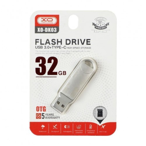 USB флеш-накопичувач XO DK03 USB3.0+Type C 32GB