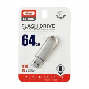 USB флеш-накопичувач XO DK03 USB3.0+Type C 64GB USB флеш-накопичувач XO DK03 USB3.0+Type C 64GB