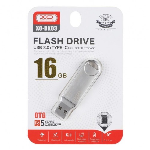 USB флеш-накопичувач XO DK03 USB3.0+Type C 16GB