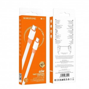 Кабель USB Borofone BX89 Union 60W Type-C to Type-C Кабель USB Borofone BX89 Union 60W Type-C to Type-C