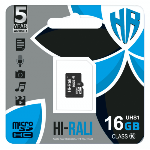 Карта Пам'яті Hi-Rali MicroSDHC 16gb UHS-1 10 Class Карта Пам'яті Hi-Rali MicroSDHC 16gb UHS-1 10 Class