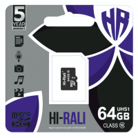 Карта Пам'яті  Hi-Rali MicroSDXC 64gb UHS-1 10 Class