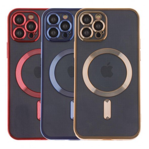 Чохол TPU Metallic Full Camera with Magsafe для iPhone 12 Pro Max