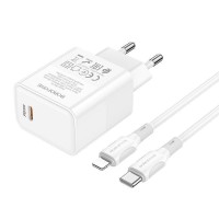 Мережевий Зарядний Пристрій Borofone BA77A Insightful PD/QC 30W Type-C to Lightning