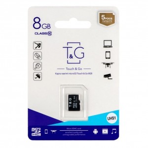 Карта Пам'яті  T&G MicroSDHC 8gb UHS-1 10 Class