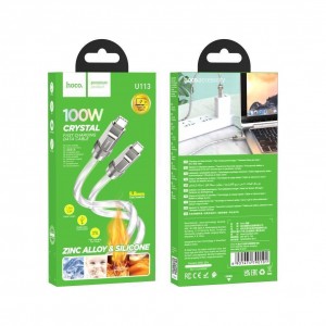 Кабель USB Hoco U113 Solid Silicone 100W Type-C to Type-C Кабель USB Hoco U113 Solid Silicone 100W Type-C to Type-C