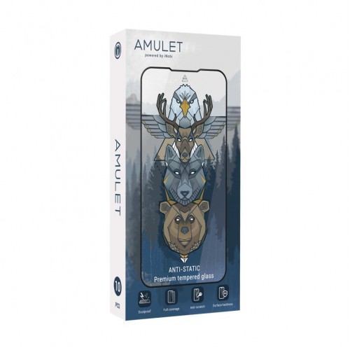 BOX 10 шт Захисне скло AMULET 2.5D HD Antistatic for iPhone 13/13 Pro/14/16e