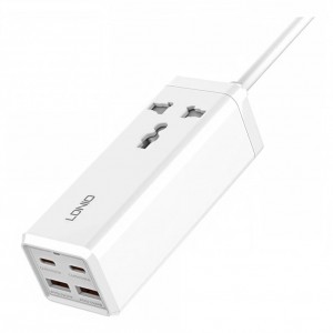 Мережевий Зарядний Пристрій LDNIO SC1418 Power Strip PD/QC 65W Мережевий Зарядний Пристрій LDNIO SC1418 Power Strip PD/QC 65W