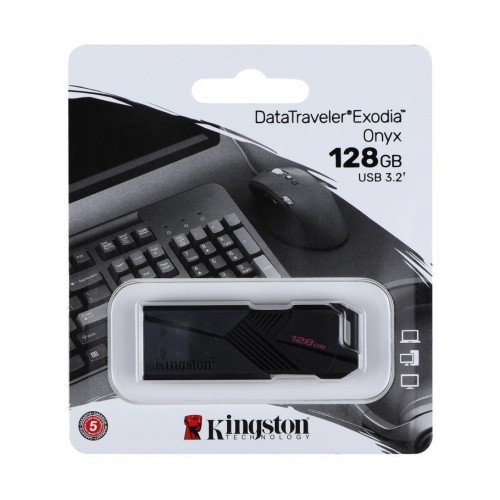 USB флеш-накопичувач 3.2 Kingston DataTraveler Exodia Onyx 128gb