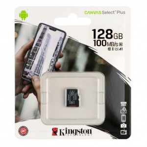 Карта Пам'яті Kingston Canvas Select Plus microSDXC (UHS-1) 128gb 10 Class