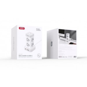 Мережевий Подовжувач XO WL21 Tower Shaped 8AC socket+3USB-A+1USB-C 2m Мережевий Подовжувач XO WL21 Tower Shaped 8AC socket+3USB-A+1USB-C 2m