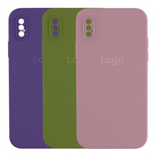 Чохол Silicone Case Square Full Camera для iPhone Xs Max
