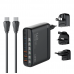 Мережевий Зарядний Пристрій LDNIO A6140C 3USB/3USB-C GAN (100W+40W)140W LED Display 1.5m