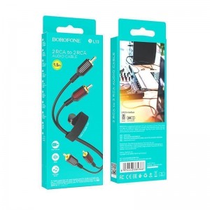 Кабель Аудiо Borofone BL13 dual RCA to dual RCA 1,5M Кабель Аудiо Borofone BL13 dual RCA to dual RCA 1,5M