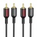 Кабель Аудiо Borofone BL13 dual RCA to dual RCA 1,5M Кабель Аудiо Borofone BL13 dual RCA to dual RCA 1,5M