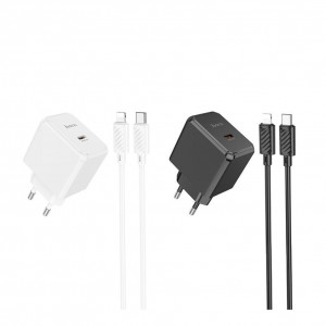 Мережевий Зарядний Пристрій Hoco CS13A 1USB-C PD/QC 20W+Type-C to Lightning