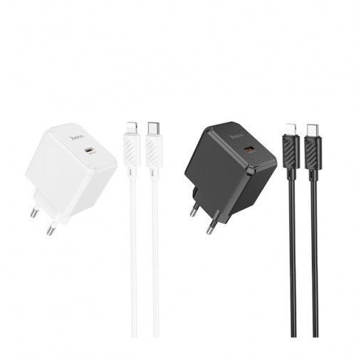 Мережевий Зарядний Пристрій Hoco CS13A 1USB-C PD/QC 20W+Type-C to Lightning