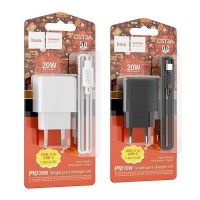 Мережевий Зарядний Пристрій Hoco CS13A 1USB-C PD/QC 20W+Type-C to Type-C Мережевий Зарядний Пристрій Hoco CS13A 1USB-C PD/QC 20W+Type-C to Type-C