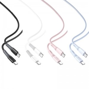 Кабель USB XO NB-Q226B 60W Silicone two-color Type-C to Type-C Кабель USB XO NB-Q226B 60W Silicone two-color Type-C to Type-C