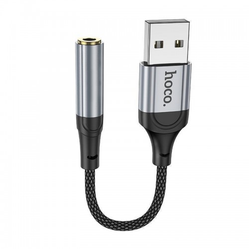Перехідник Hoco LS36 Sound Card USB to AUX 3.5mm (female) 12cm