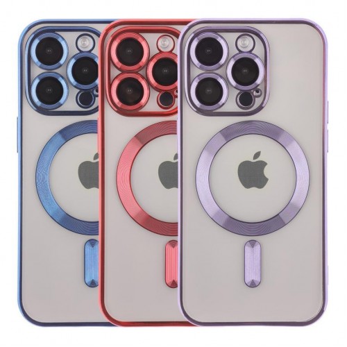 Чохол TPU Metallic Full Camera with Magsafe для iPhone 15 Pro Max