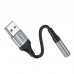 Перехідник Hoco LS36 Sound Card USB to AUX 3.5mm (female) 12cm