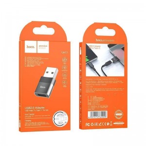 Перехідник Hoco UA17 USB Male to Type-C female USB2.0 adapter