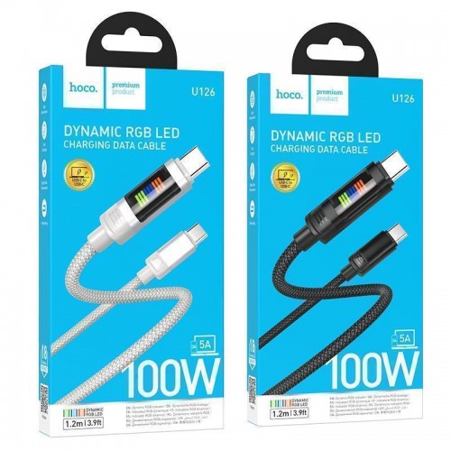 Кабель USB Hoco U126 100W Type-C to Type-C 1.2m