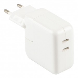 Мережевий Зарядний Пристрій For IP 2USB-C PD25W+PD25W Total 50W 1:1 Мережевий Зарядний Пристрій For IP 2USB-C PD25W+PD25W Total 50W 1:1