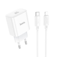 Мережевий Зарядний Пристрій Hoco C76A Pro 1USB-C PD/QC 30W+Type-C to Lightning Мережевий Зарядний Пристрій Hoco C76A Pro 1USB-C PD/QC 30W+Type-C to Lightning