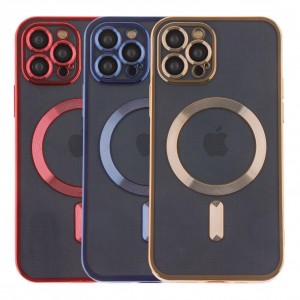 Чохол TPU Metallic Full Camera with Magsafe для iPhone 12 Pro
