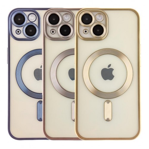 Чохол TPU Metallic Chrome Full Camera with Magsafe для iPhone 14