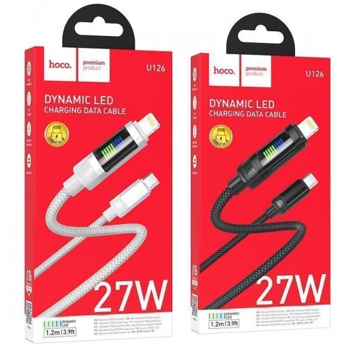 Кабель USB Hoco U126 PD27W Type-C to Lightning 1.2m
